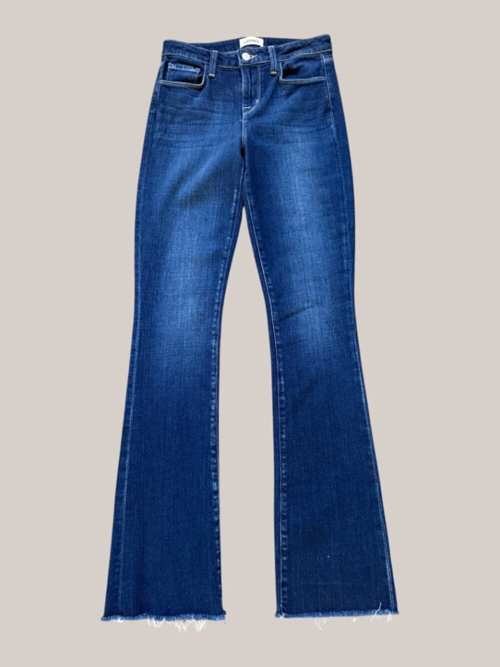 L'AGENCE Ruth Sutton Raw Hem Straight Leg Jeans Size 24 - Picture 3 of 6